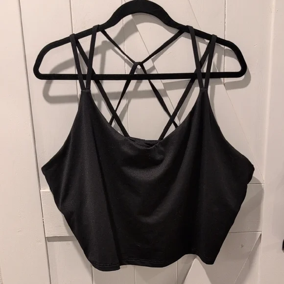 Old Navy Active Breathable Black Power Press Light Support Sports Bra Size 3X - Picture 1 of 7
